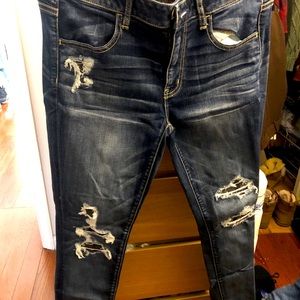 Indigo American Eagle Super-stretch Jeggings